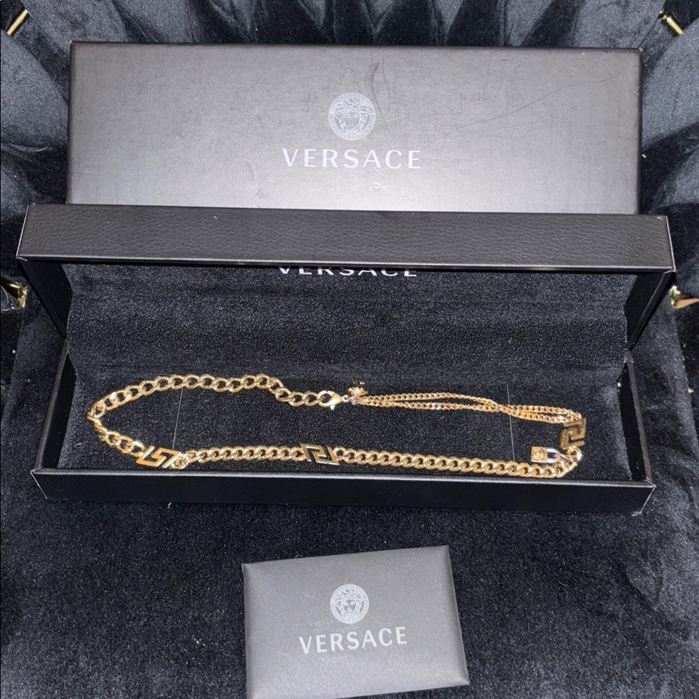 Versace Gold Chain Necklace with Iconic Motifs